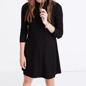 Madewell black ribbed dress